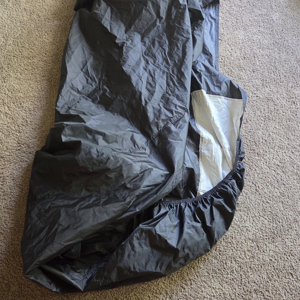 Black motorcycle cover